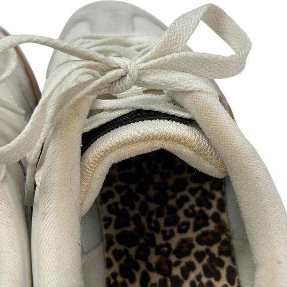 Reebok White Leopard Print Club C Revenge Lace Up Sneakers Womens 8 AS IS - Picture 6 of 10